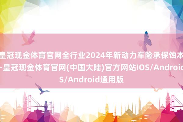 皇冠现金体育官网全行业2024年新动力车险承保蚀本57亿元-皇冠现金体育官网(中国大陆)官方网站IOS/Android通用版